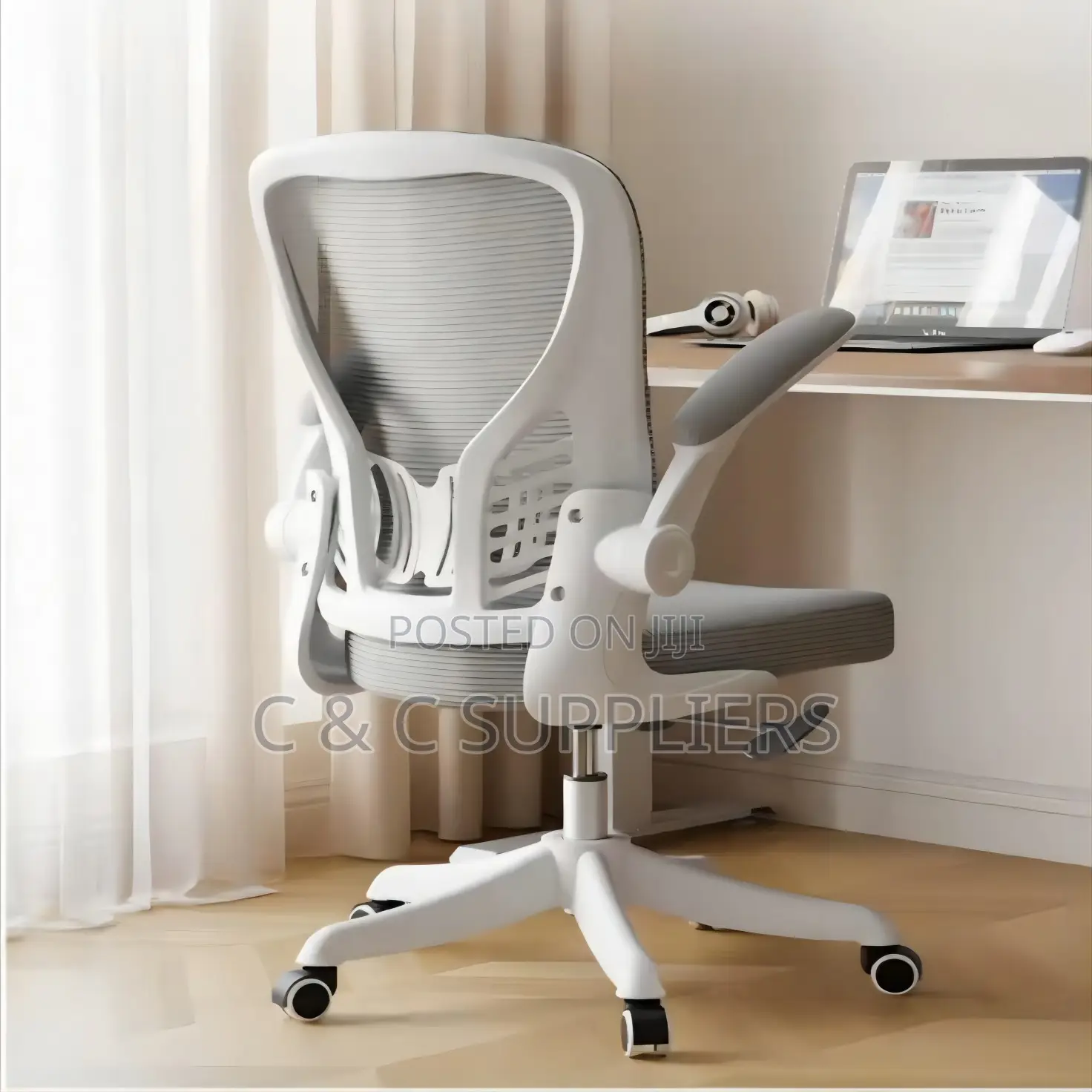 White Mid Back Mesh Chair