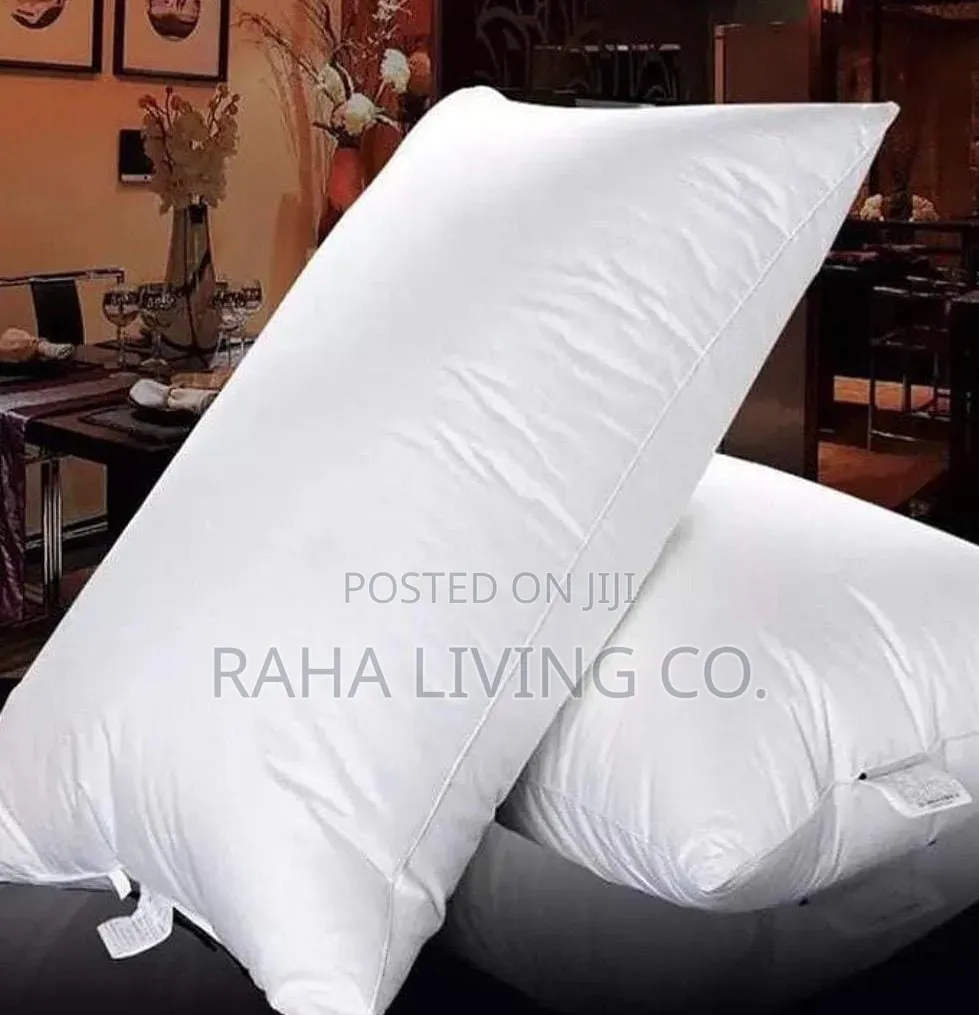 Plain White Hollow Fibre Bed Pillows | 1000gsm | Per Pair