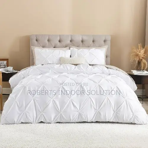 Comfort Pinch Pleat Cross Pintuck Duvet and Pillowcase Set