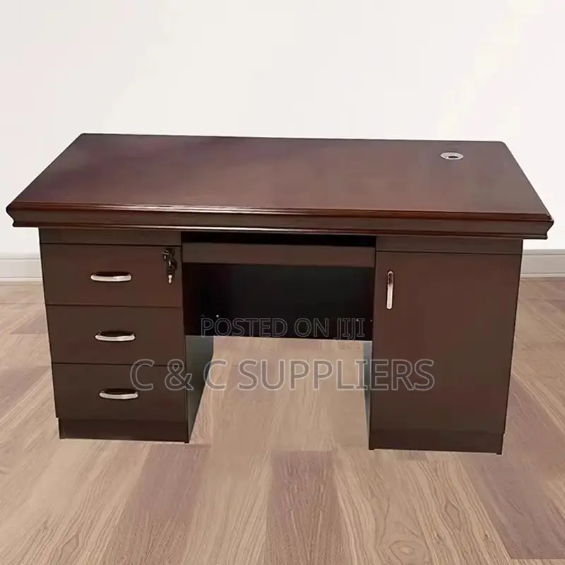 Executive Mahogany Desk With Drawers-120cm