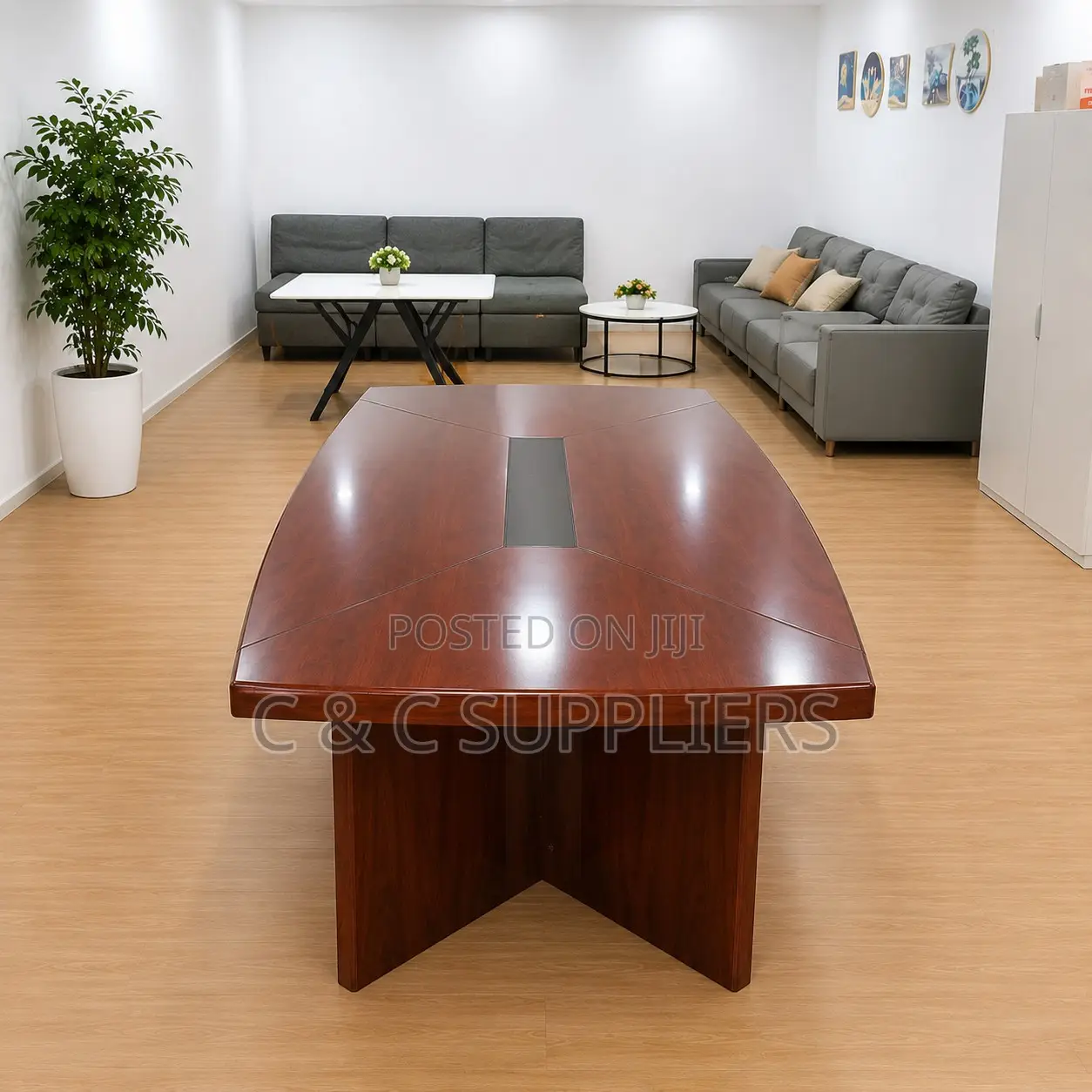Office Mahogany Boardroom Table-2 Meter
