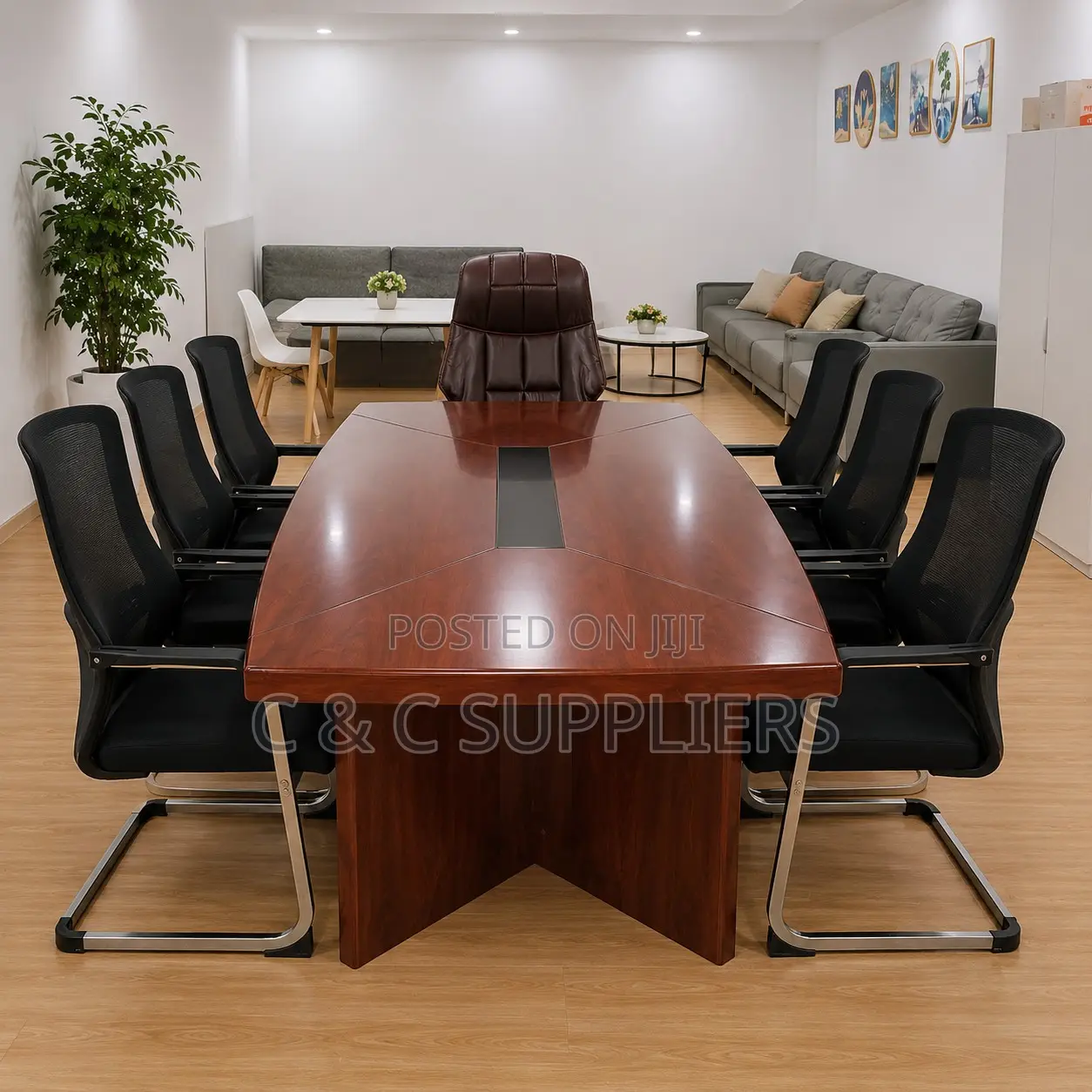 Office Mahogany Boardroom Table-2 Meter