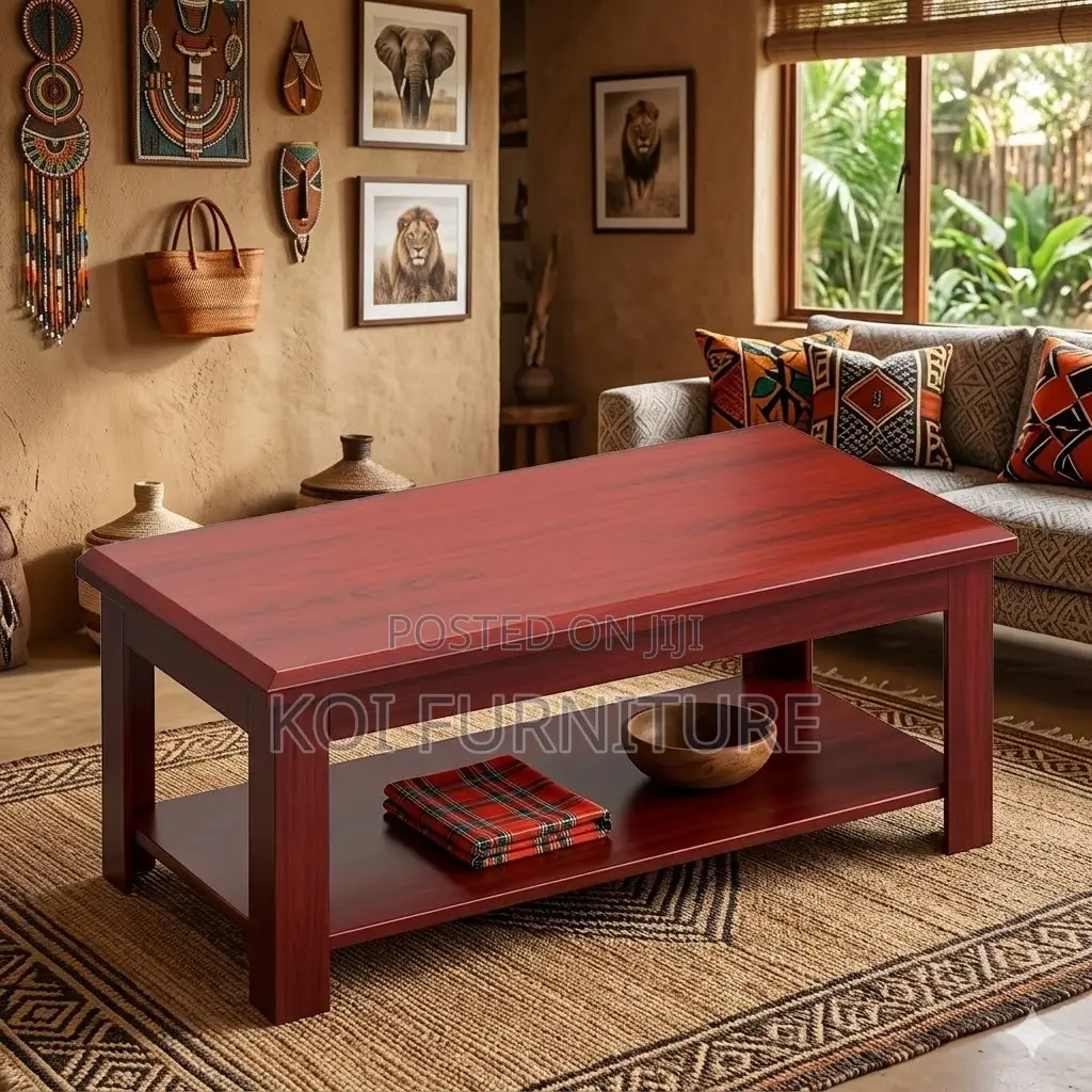 Coffee Table; Mahogany Executive Living Room Office Coffee Table