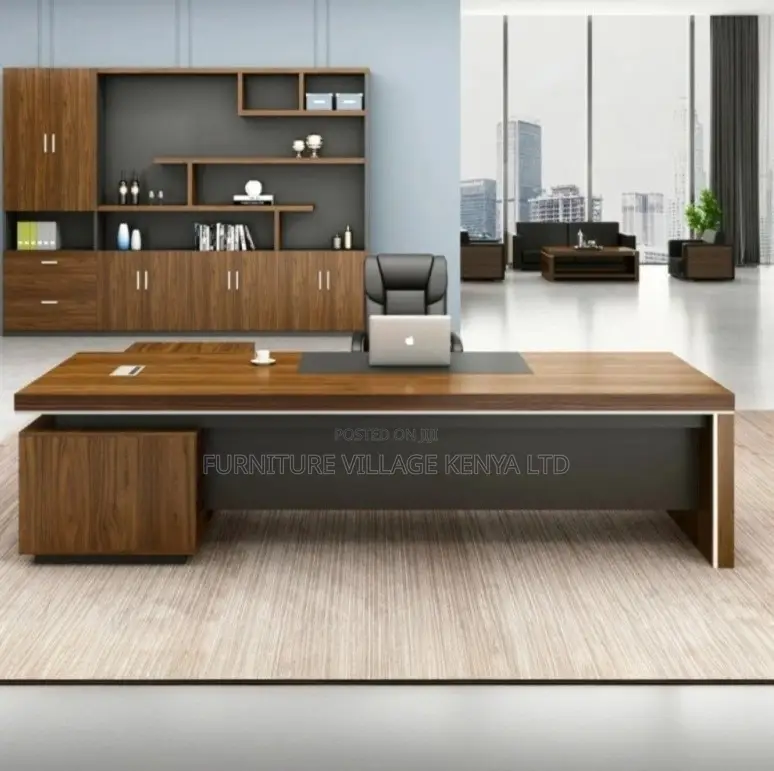 1.8m L-Shaped Wooden Office Desk With Drawers