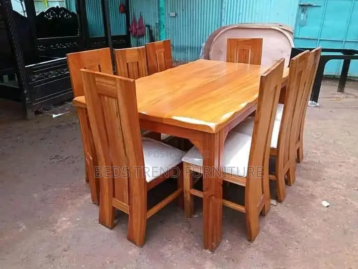 8-Seater Mahogany Dining Set Polished Hardwood Elegance