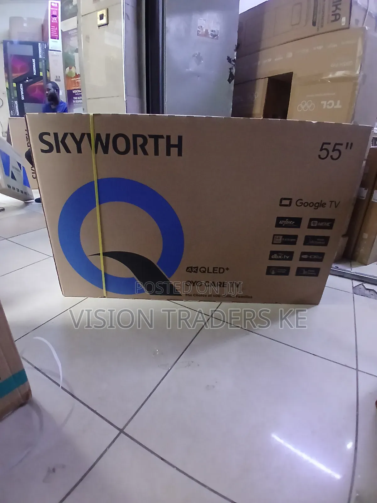 Skyworth 55 Inches Qled Smart Google Frameless Tv 55q6500g Ultra Hd 