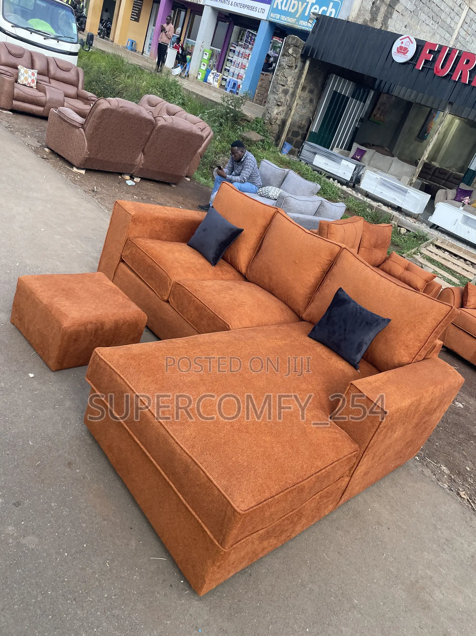 Five Seater Mini L Shape Sofas