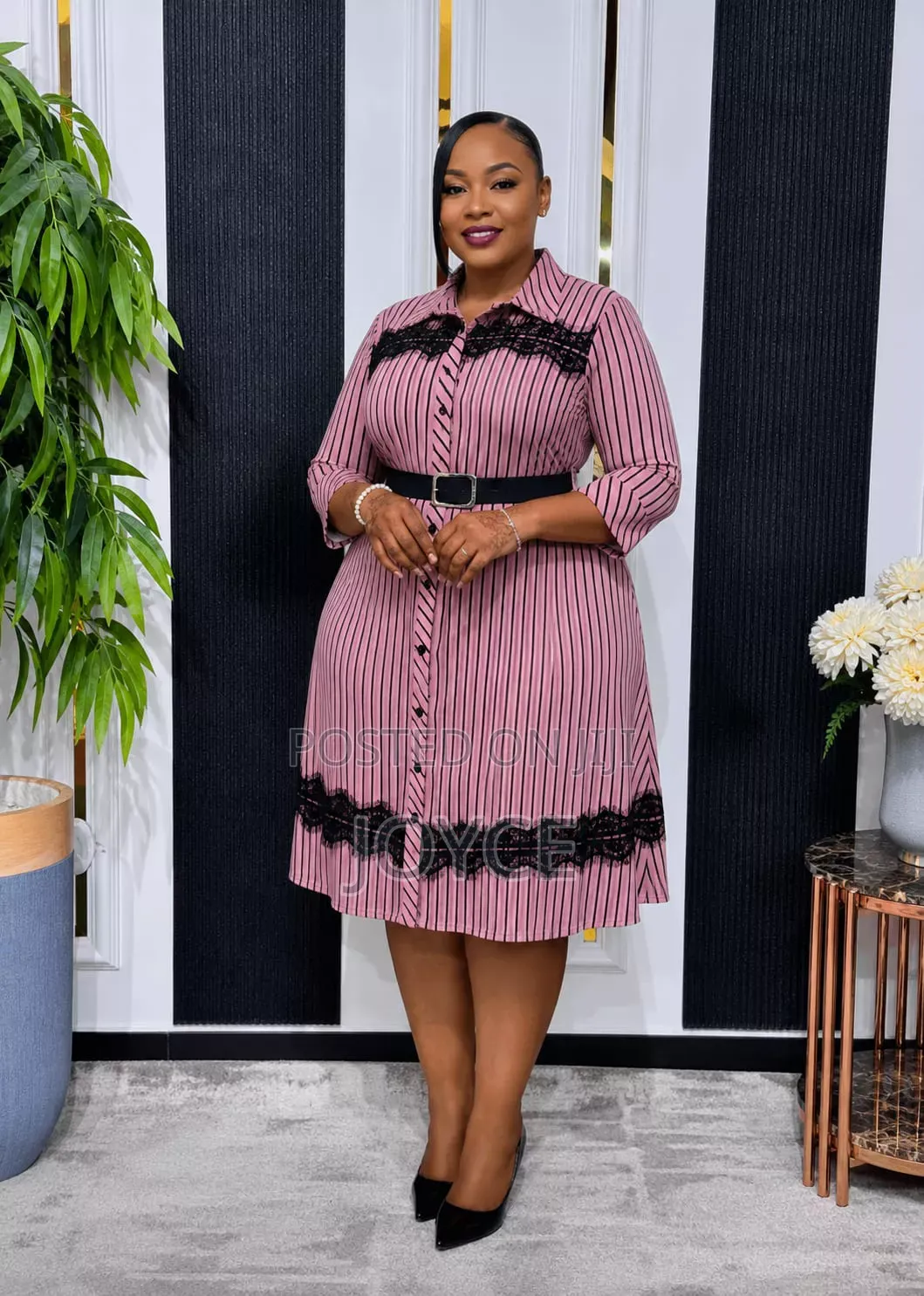 Buttoned Circular Dress