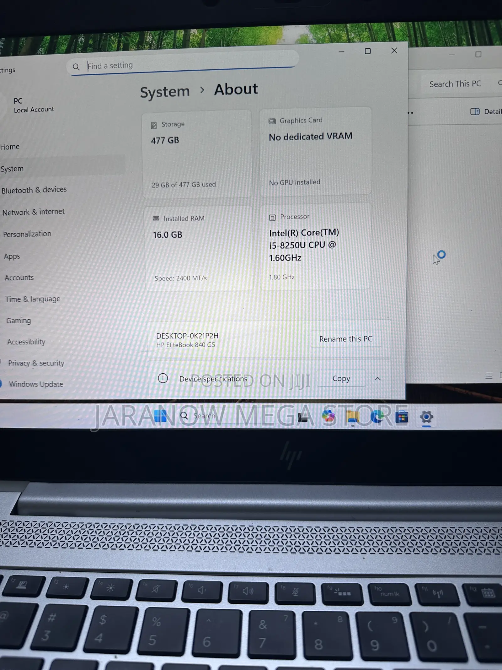Laptop HP EliteBook 840 G5 16GB Intel Core i5 SSD 512GB