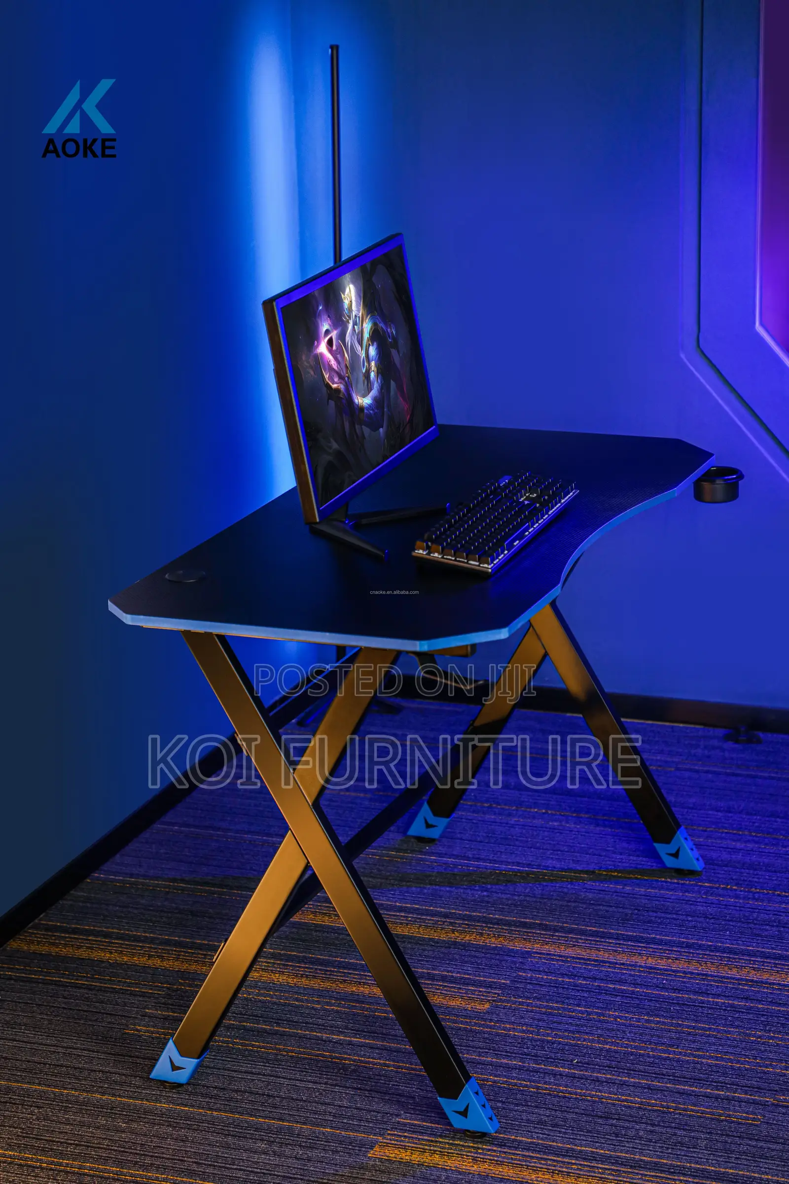 Office Desk; X-Shaped Gaming Desk