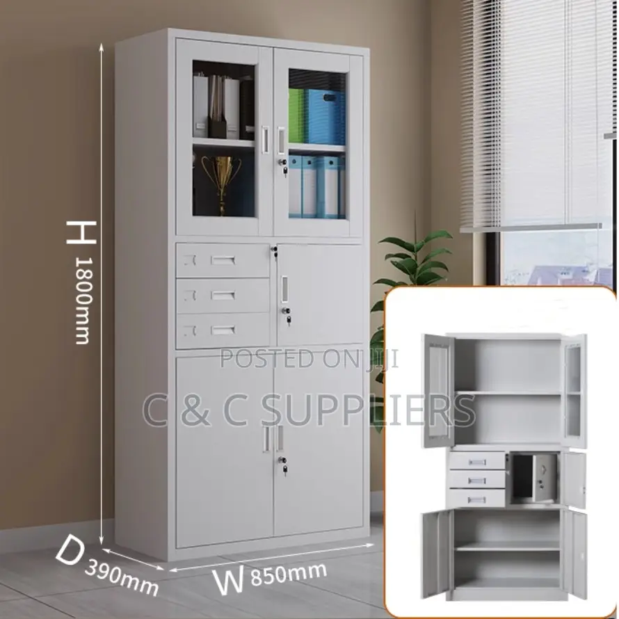 Office Steel File Cabinet With a Safe