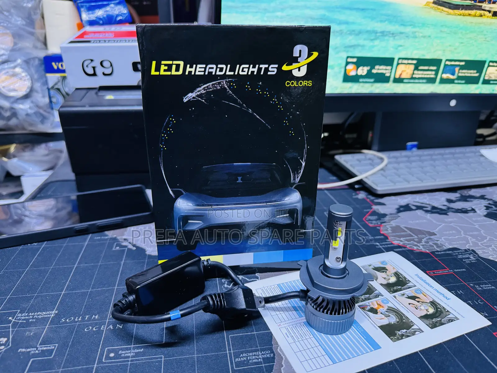 H4 H11 9005 Led Headlight Bulbs for Cars 3 Color