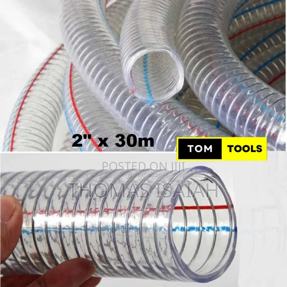 2 Inch X 30m Clear Wired Heavy Duty Suction Pipe