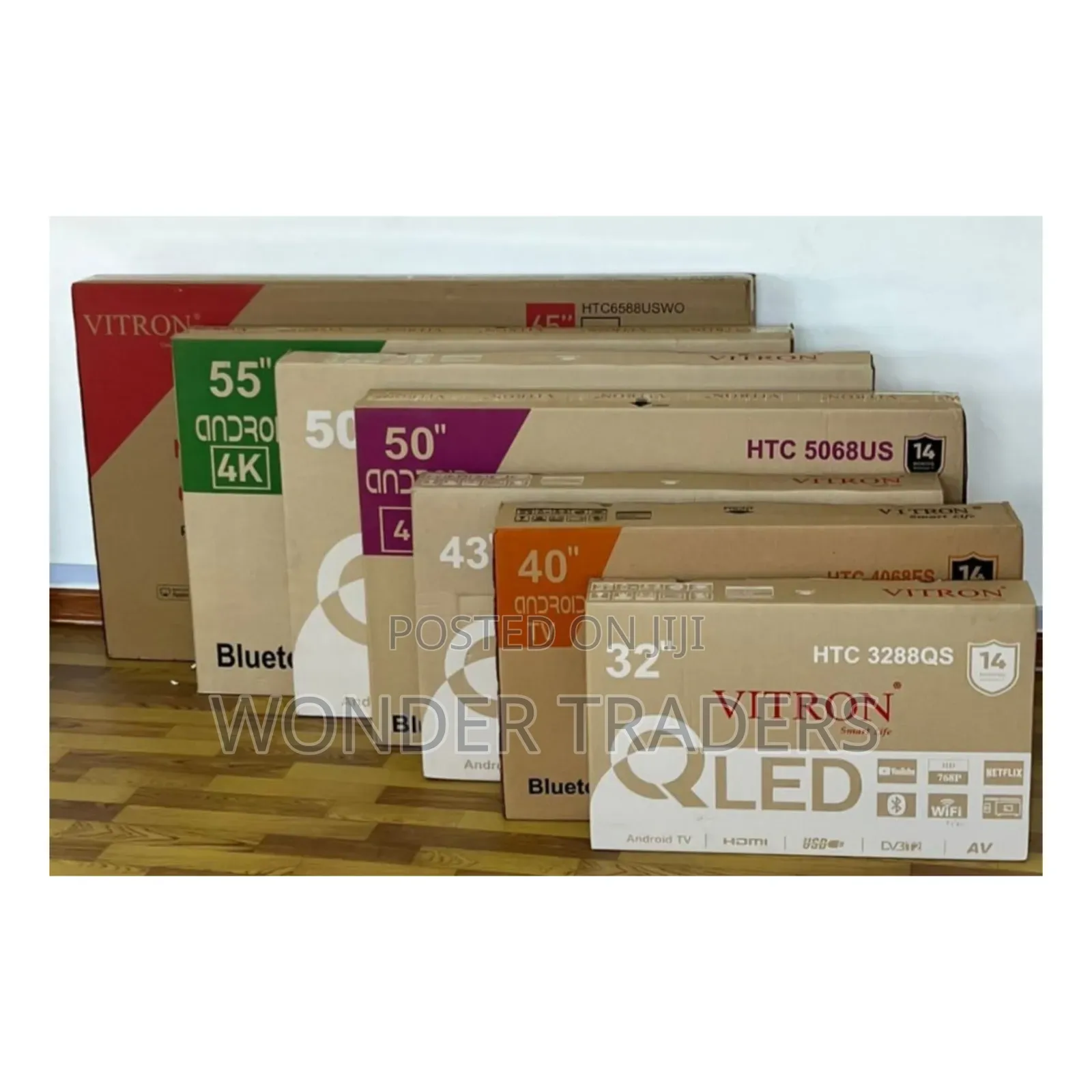Vitron 43 Inches Smart Qled Frameless Tv With Bluetooth