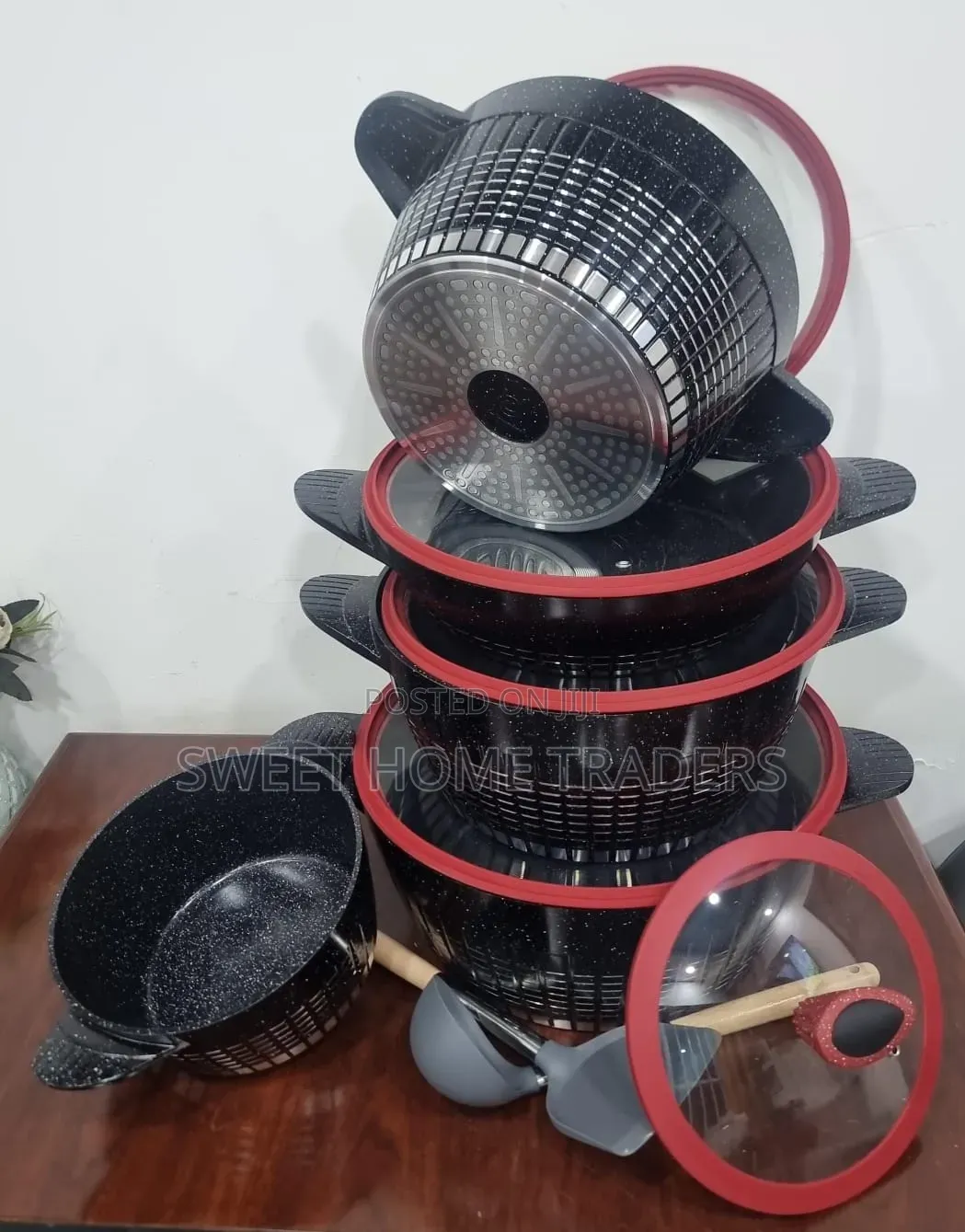 Heavy Duty 12pcs Granite Cookware Set