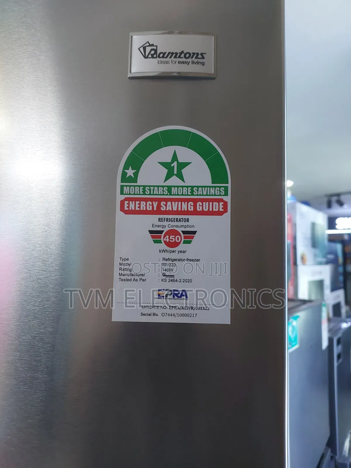 Ramtons Rf/333-No-Frost 2 Door Inverter 325lt (1yr Wrty)