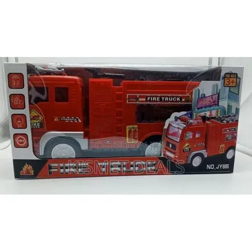 Electric Fire Truck Kids Toy With Bright Flashing Lights