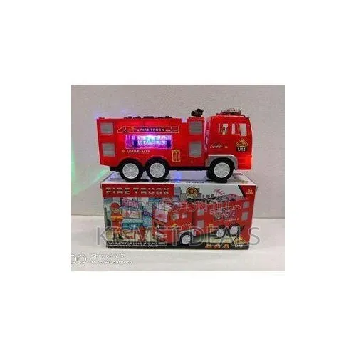Electric Fire Truck Kids Toy With Bright Flashing Lights