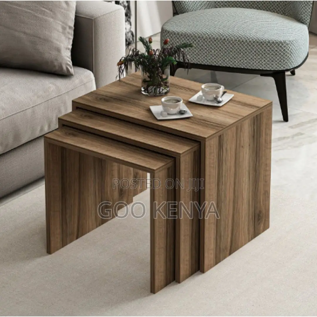 Coffee Table; High Quality Wooden 3 Piece Nesting Side Coffee Tables