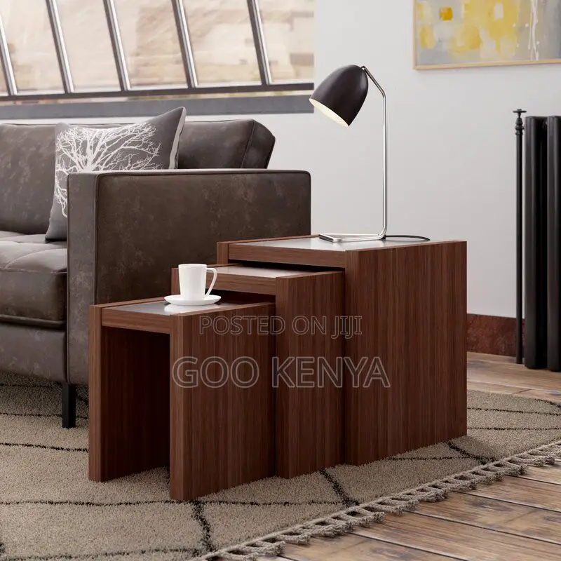 Coffee Table; High Quality Wooden 3 Piece Nesting Side Coffee Tables