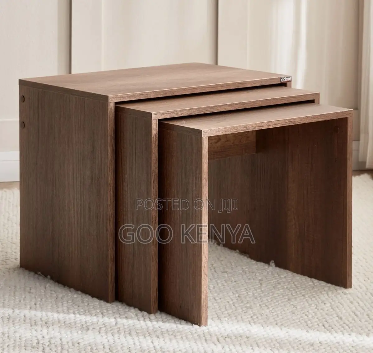 Coffee Table; High Quality Wooden 3 Piece Nesting Side Coffee Tables