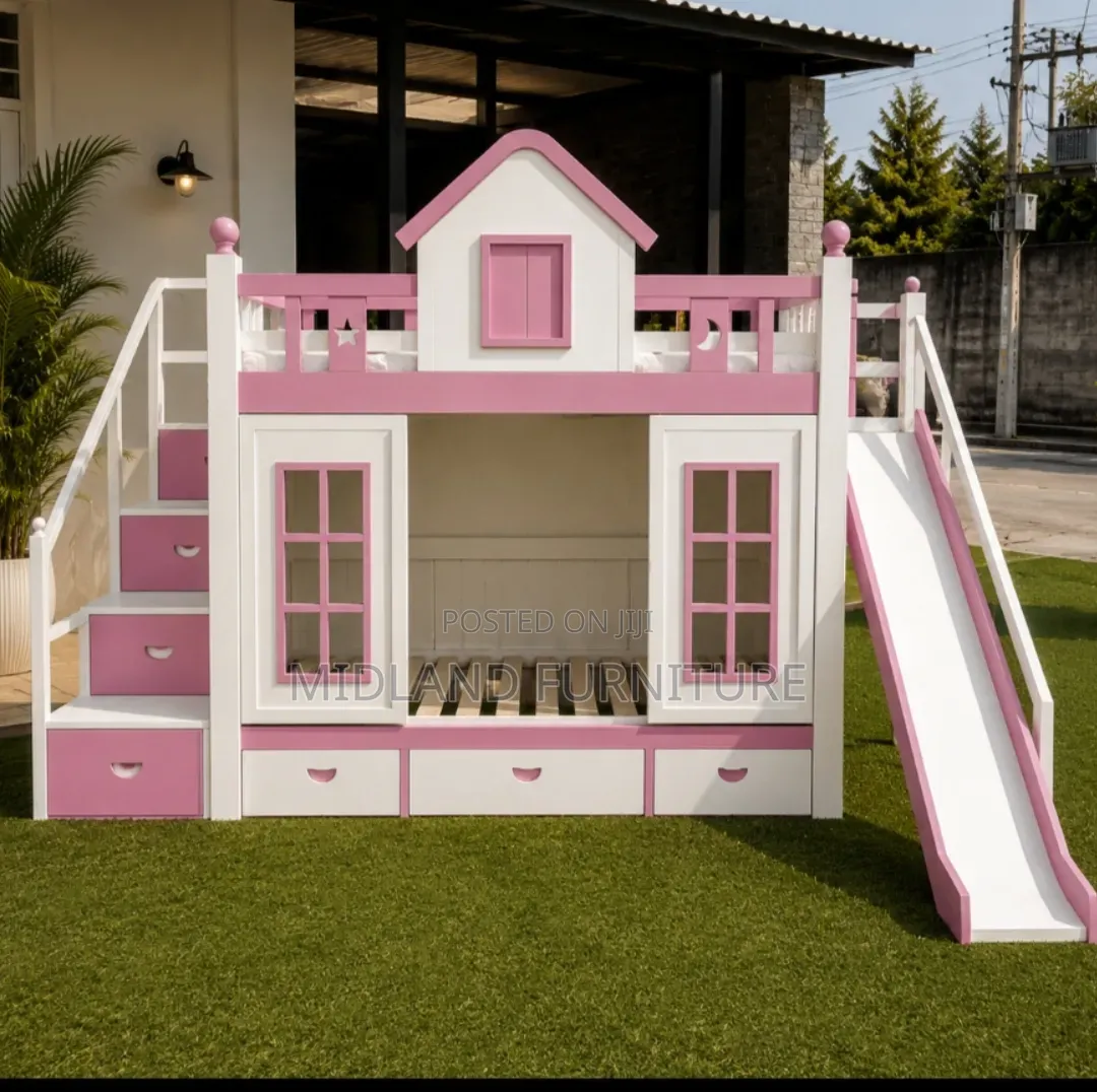 Children Double Decker Bed With Slide