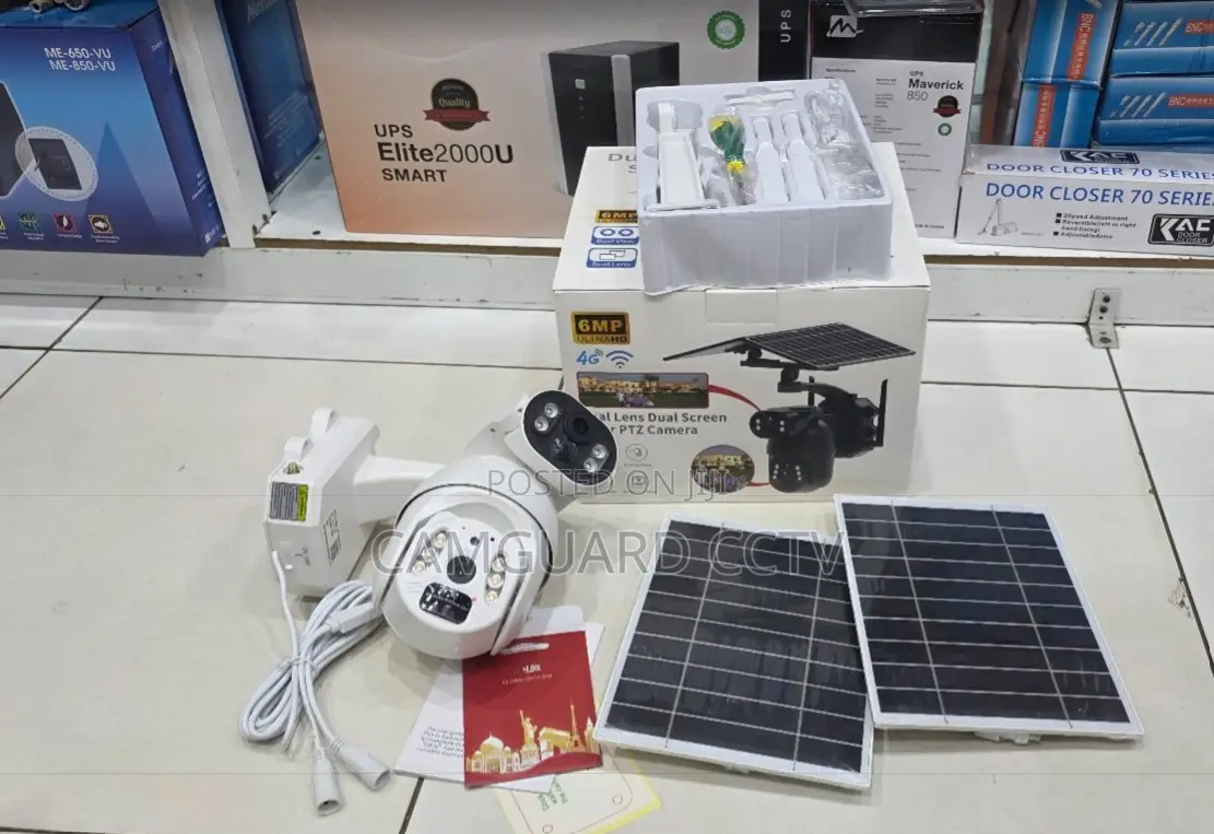 Dual Panel 4g Solar PTZ Camera 6mp Wireless Outdoor CCTV Motion Alerts