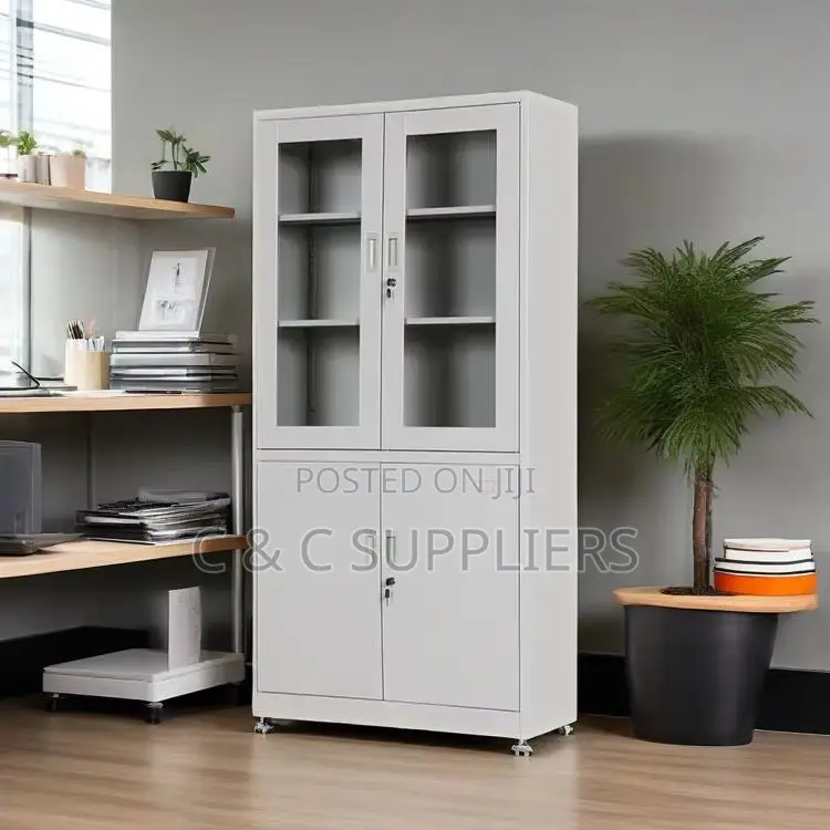 2-Door Half Glass Document Cabinet