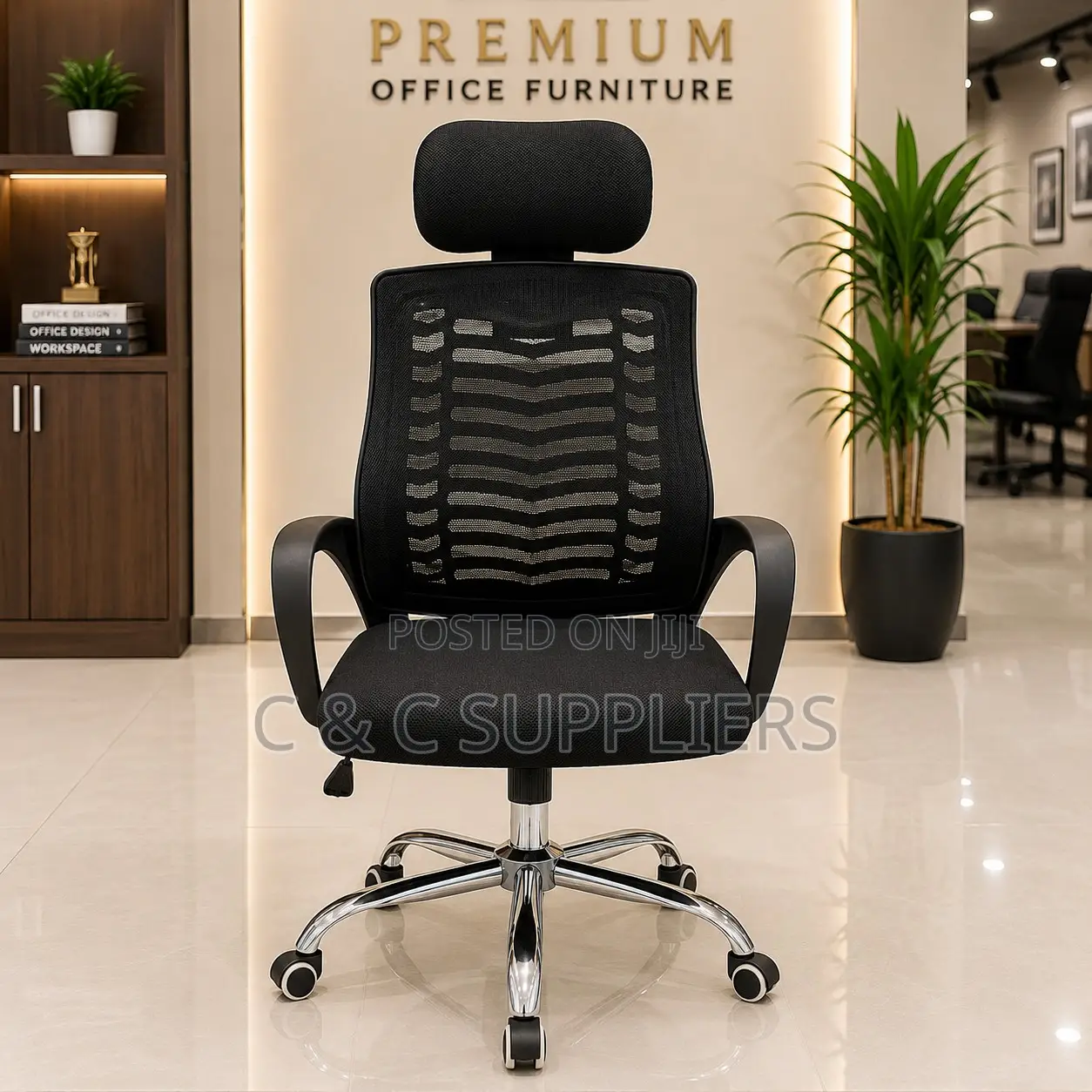 Headrest Office Chair-Adjustable