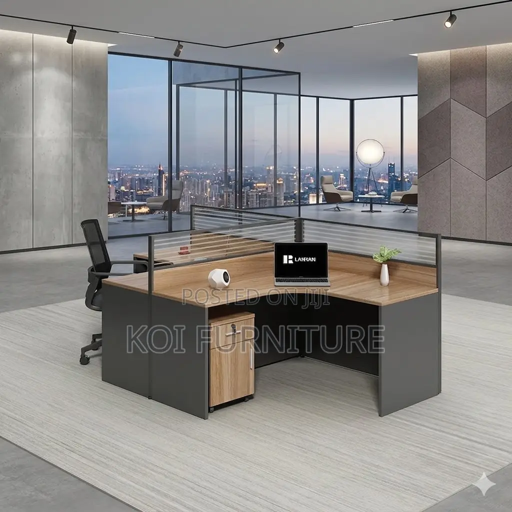 Office Workstastion; 4 Users Creative Wooden Computer Workstation Desk
