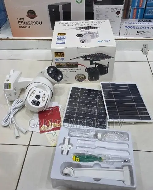 6mp 4g Solar PTZ Camera With Dual Solar Panels, Dual Lens Ubox App