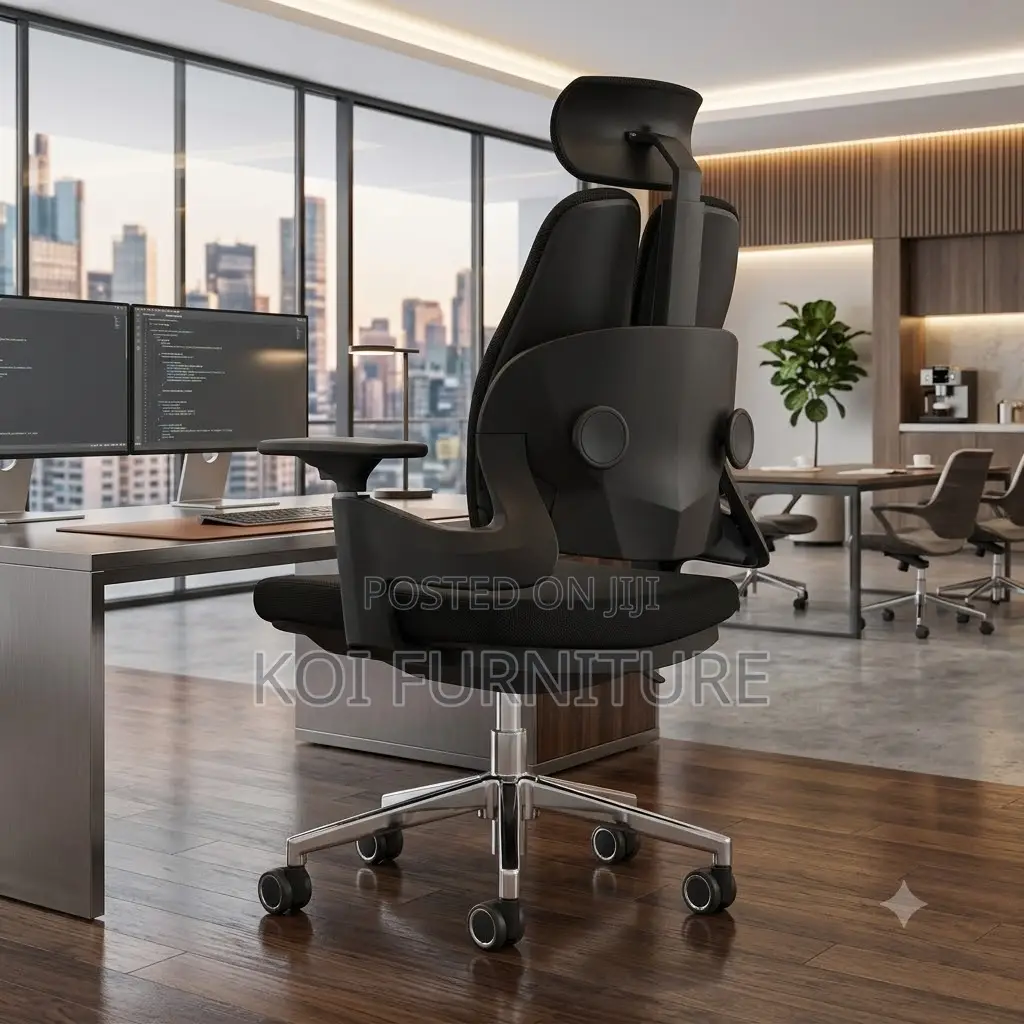 Office Chairs; Dual Backrest Orthopdic Office Fabric Reclining Chairs