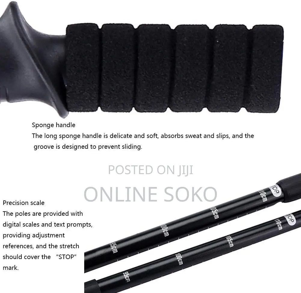 Telescopic Adjustable Hiking Mountaineering Treking Pole Walking Stick