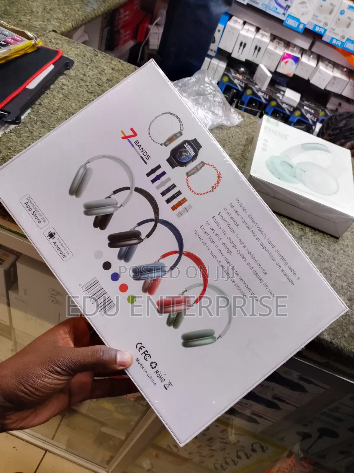 D-P9 7 in 1 Gift With Stopwatch Headphones and 7straps
