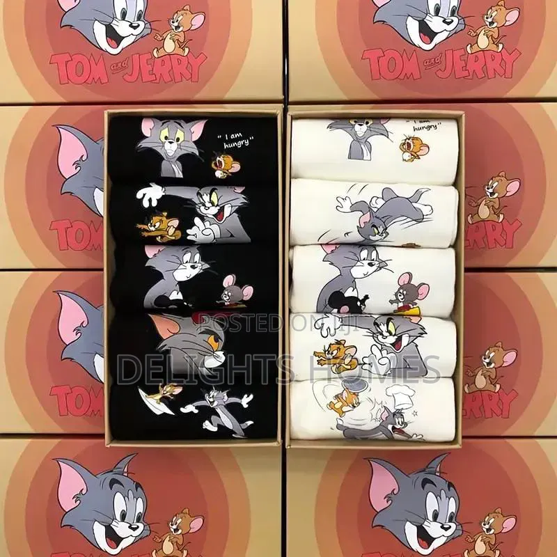 5pairs Ankle Tom and Jerry Cotton Socks Pack_re