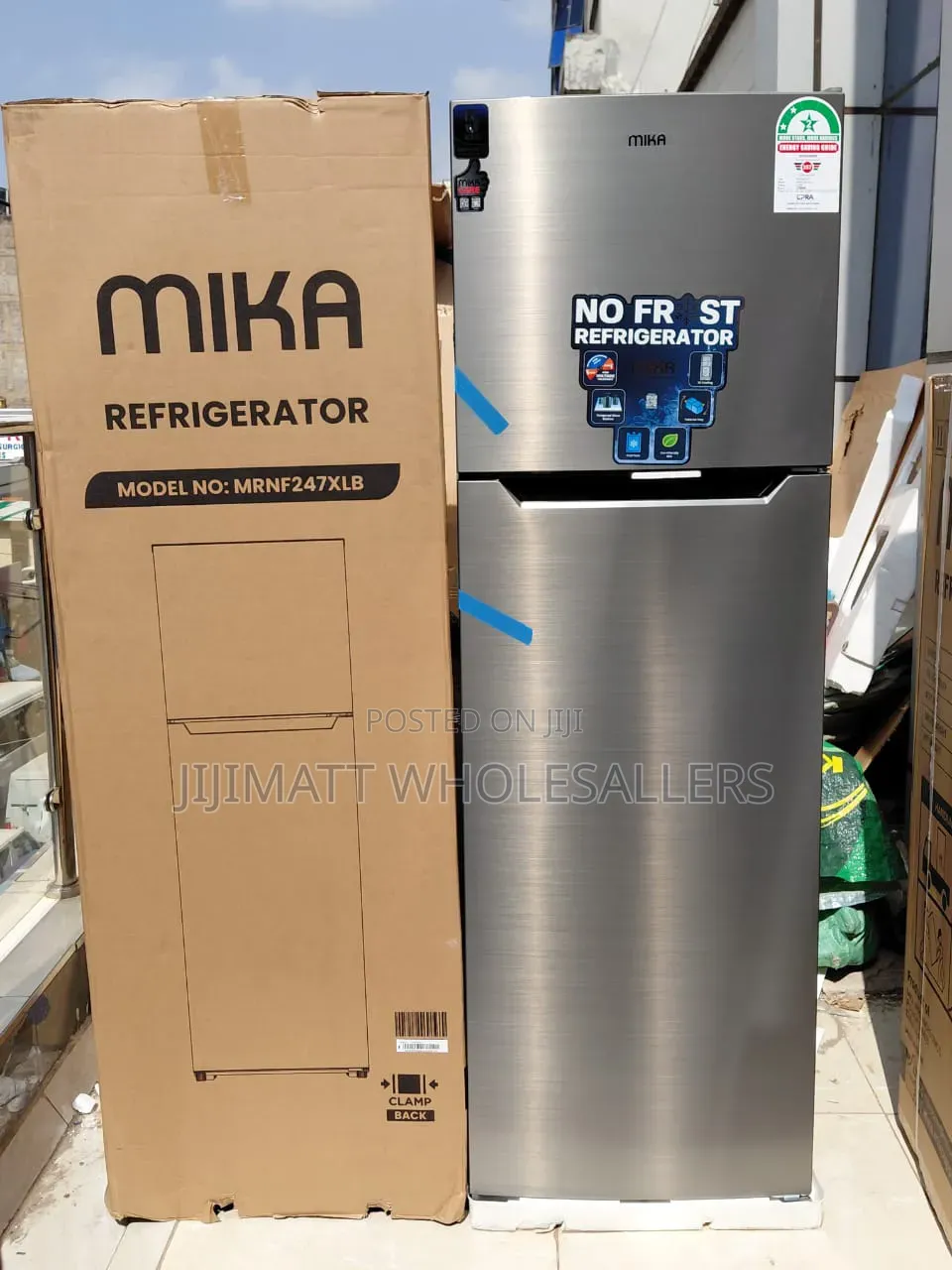 247 Litres Mika Fridge Double Door Top Mount Freezer No Frost