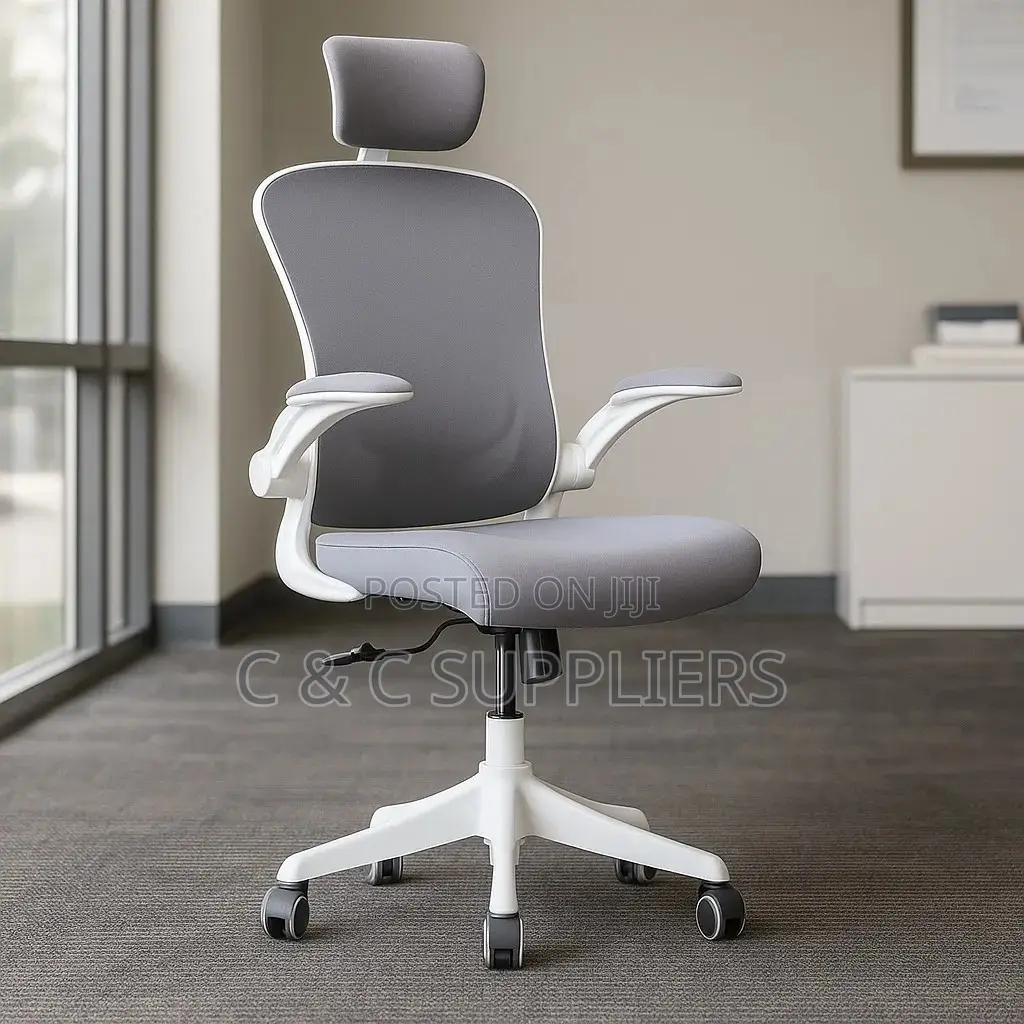 White Modern Ergonomic Home Chair
