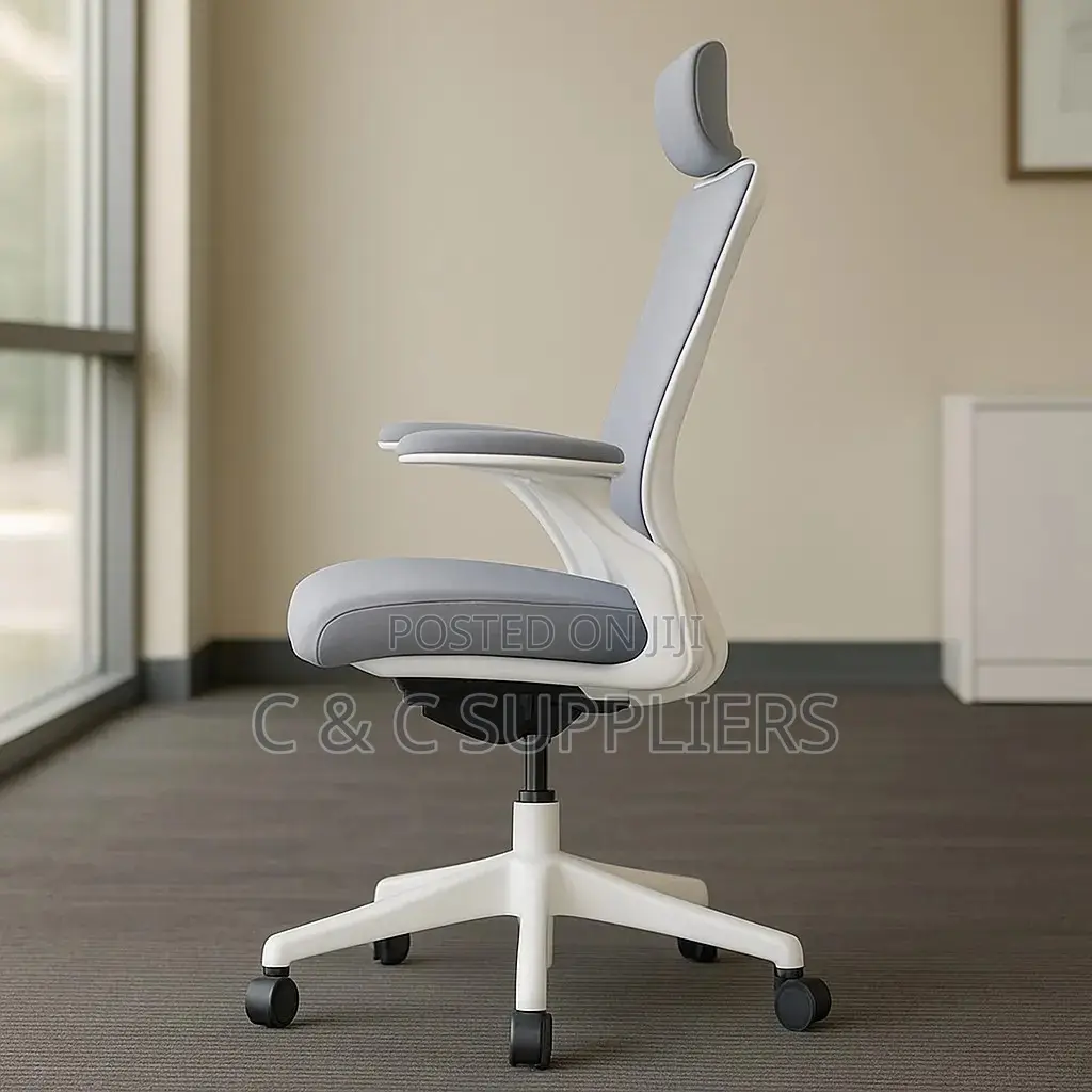 White Modern Ergonomic Home Chair