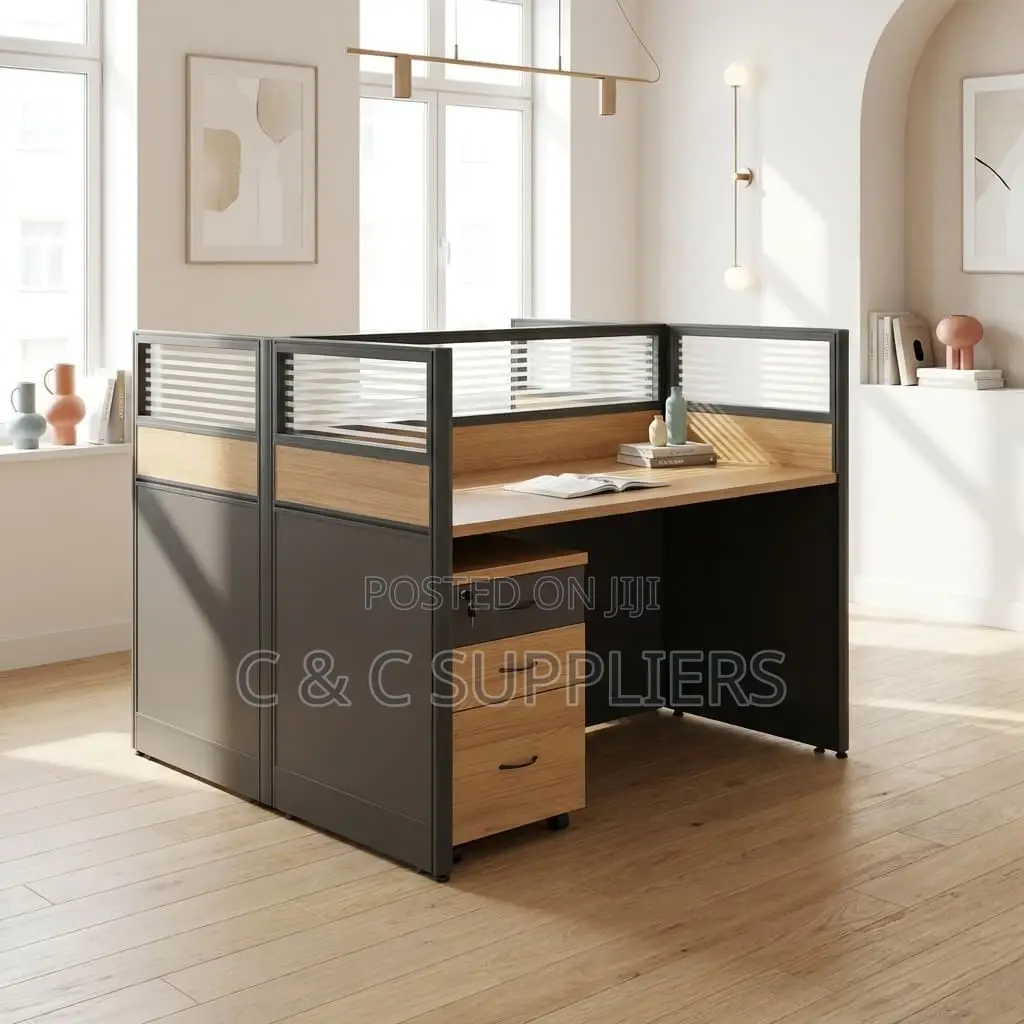 2-Way Modular Workstation – Brown