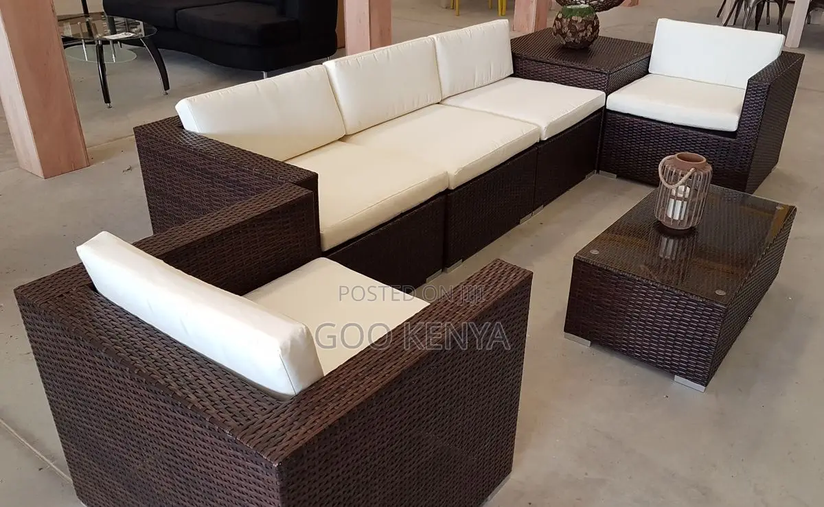 Outdoor Sofa; Luxury Outdoor Wicker Seating Set With 5 Seats