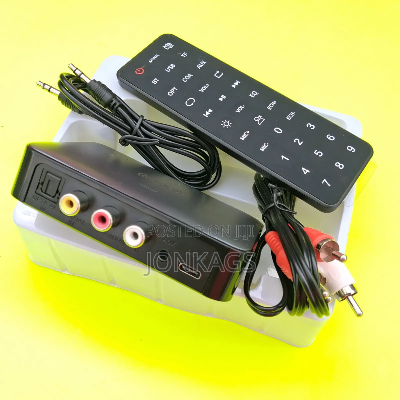 Dual Bluetooth Adapter With Rca Optical Toslink Aux Mic Input