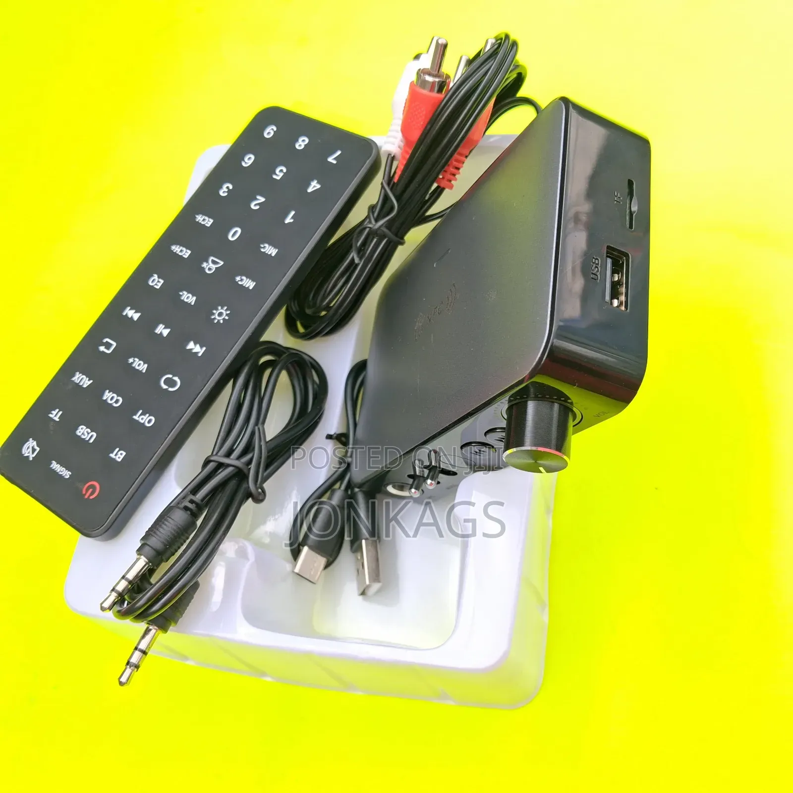 Dual Bluetooth Adapter With Rca Optical Toslink Aux Mic Input