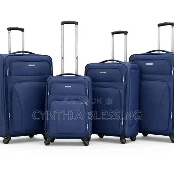 4 Wheel Suitcases-Navy Blue