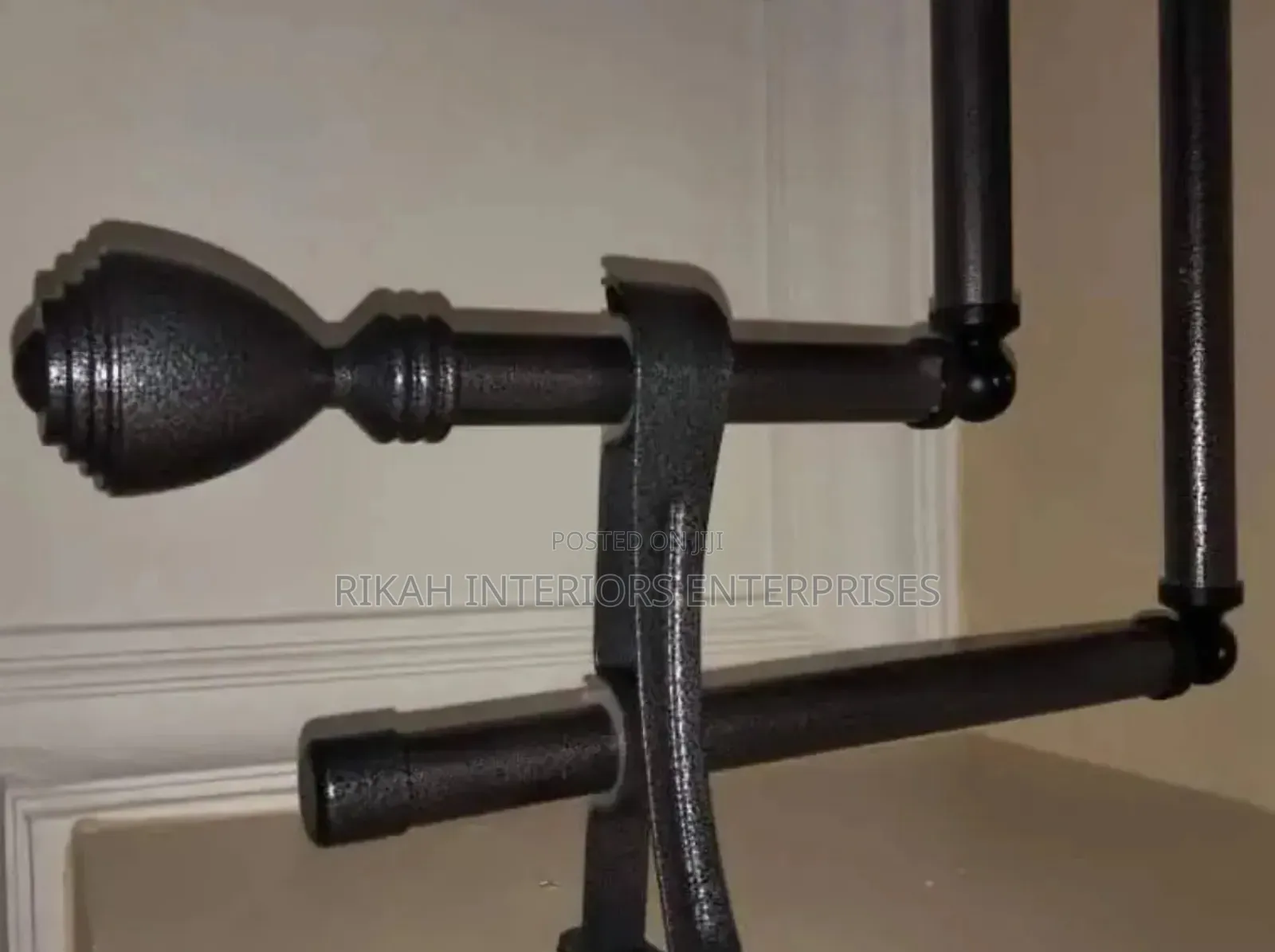 Corner Window Jua Kali Curtain Rods Environmental Friendly Curtain Rod