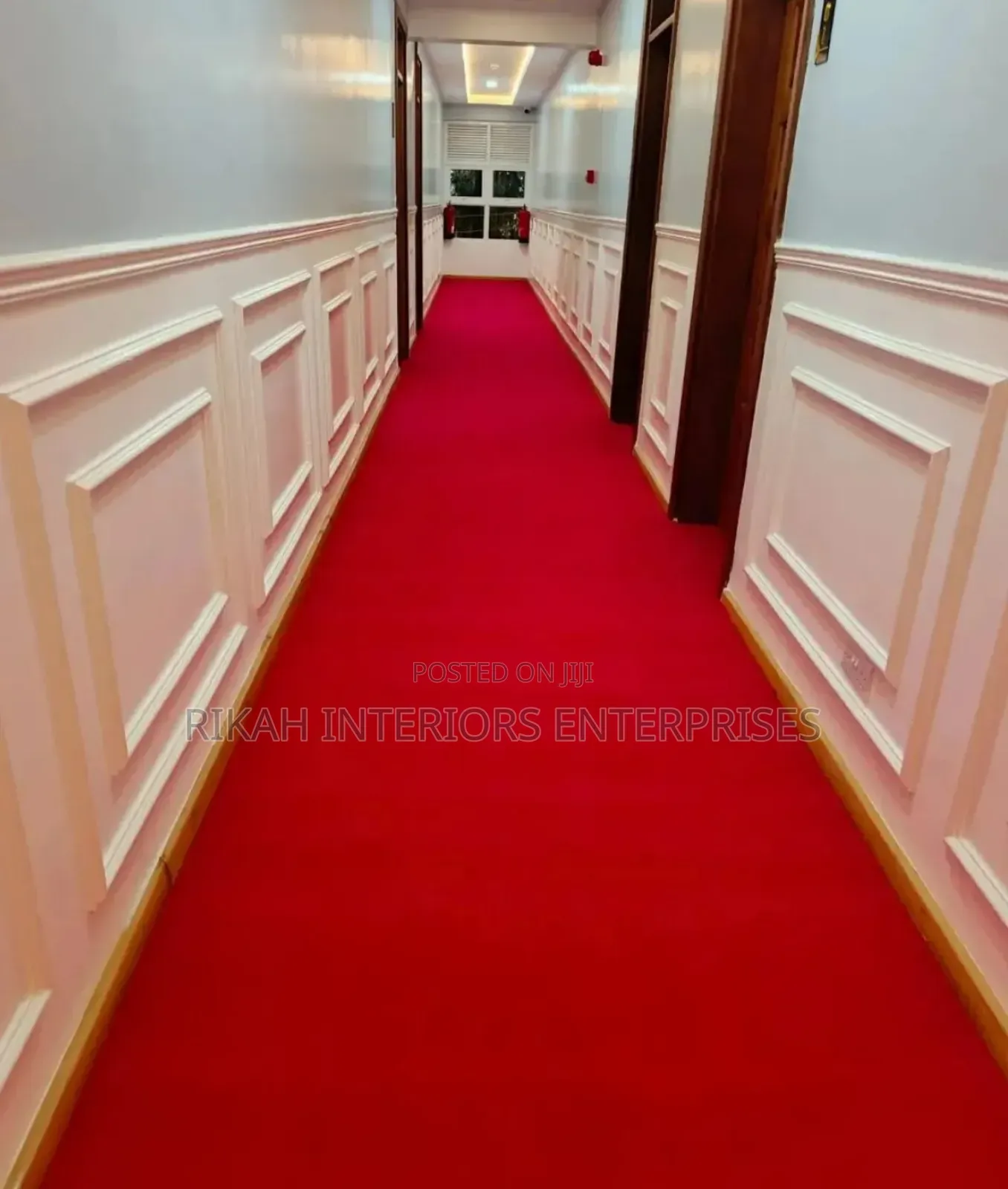 Bright Red Wall to Wall Carpets Office Carpets Environmental Friendly