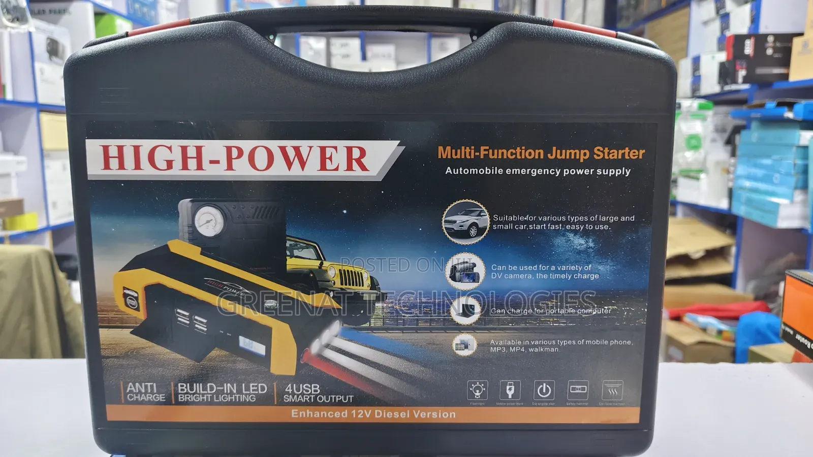 Car Jump Starter Kit With Compressor and Air Inflator