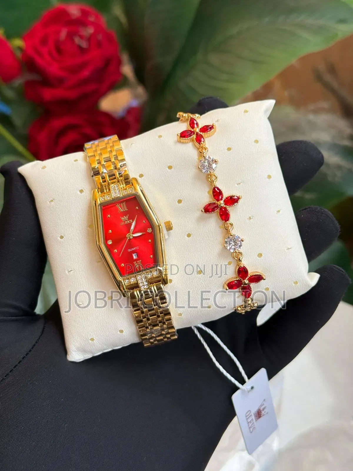 Ladies Olevs Watch X Braclet Set