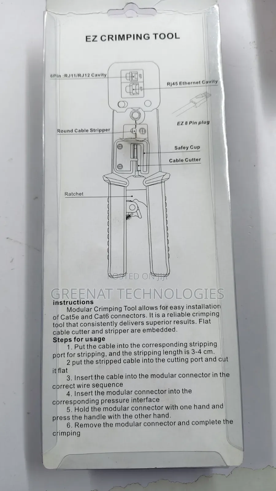 Ez Crimping Tool for Rj45 + Rj11/Rj12 Connectors