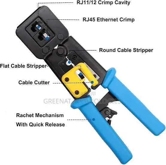 Ez Crimping Tool for Rj45 + Rj11/Rj12 Connectors