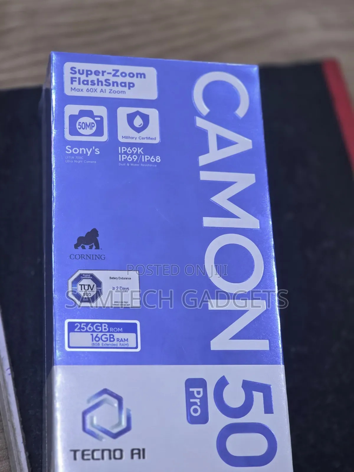 New Tecno Camon 50 Pro 256 GB Blue